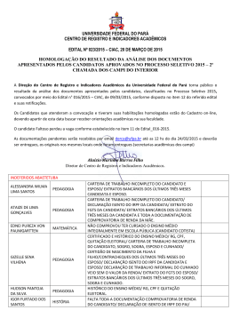 ciac, 20 de março de 2015 ho - Universidade Federal do Pará