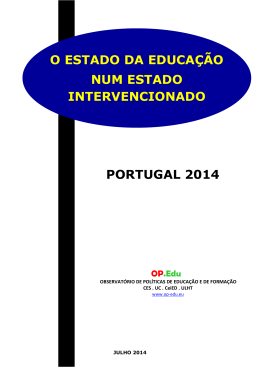 o estado da educação num estado intervencionado portugal