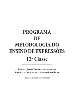 PROGRAMA DE METODOLOGIA DO ENSINO DE EXPRESSÕES