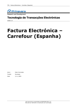 Factura Electrónica – Carrefour (Espanha)