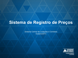 Curso Registro de Preços - Portal de Compras do Estado de Minas