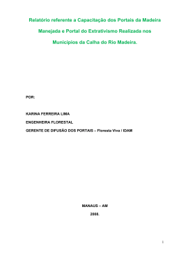 Relatório referente a Capacitação dos Portais da Madeira