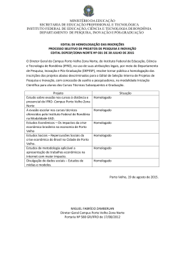 homologação das inscrições do edital depesp nº 031/2015