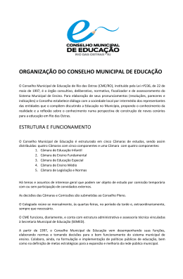 Organização do Conselho Municipal de Educação Arquivo PDF
