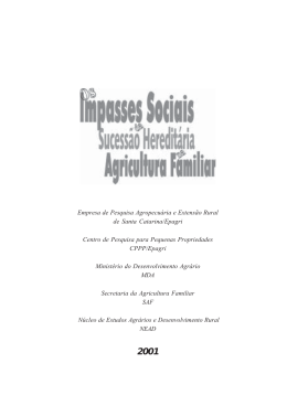 Os impasses sociais da sucessão hereditária na agricultura familiar