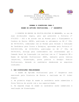 Edital EAP - 1º Sargentos. - Polícia Militar do Maranhão.