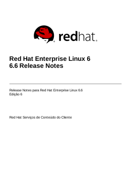 Red Hat Enterprise Linux 6 6.6 Release Notes