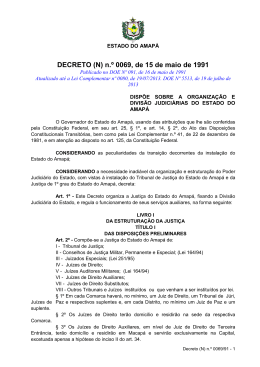 Decreto Nº 069-91 - Tribunal de Justiça do Amapá