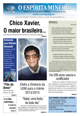 Espírita Mineiro - nº 320 - Outubro / Novembro / Dezembro 2012