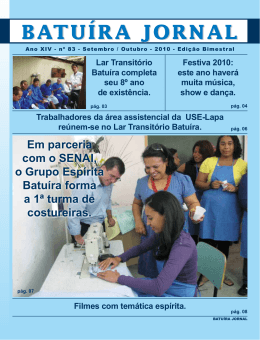 Batuira Jornal numero 83 - setembro e outubro de 2010