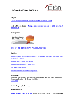 Informativo IDISA – 26/09/2012