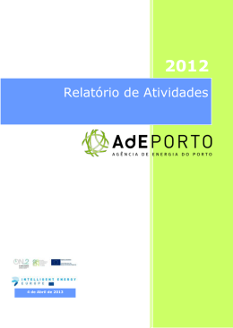 Relatório de Atividades 2012