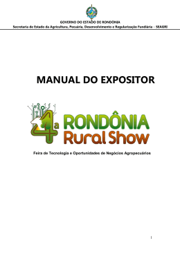 manual do expositor rondônia rural show 2015