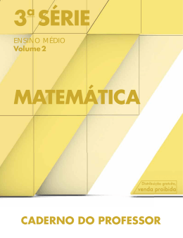 Matematica_EM_3S-Vol 2- prof - Diretoria de Ensino