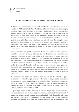 A Internacionalização dos Periódicos Científicos Brasileiros