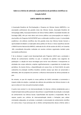 Leia a Carta na íntegra - Sociedade Brasileira de Sociologia