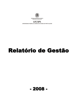 Relatório de Gestão 2008