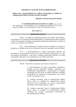 Decreto nº 14.291, de 25 de janeiro de 2013 - Sefaz-BA