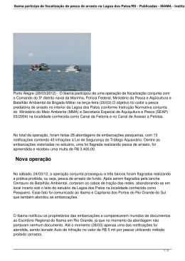 Ibama participa de fiscalização de pesca de arrasto na Lagoa dos