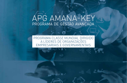 Folder com informações completas sobre APG. - Amana-Key