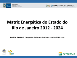 Matriz Energética do Estado do Rio de Janeiro 2012