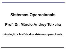 Introdução e histórico dos Sistemas Operacionais