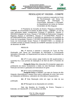 Resolução 105-2006 - Conepe - Esp. Tecnologia da