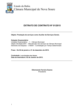 Extrato de Contrato nº 02/2015 - Portal da Câmara Municipal de