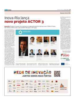 Inova-Ria lança novo projeto ACTOR 3