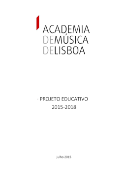 Projecto Educativo - Academia de Música de Lisboa