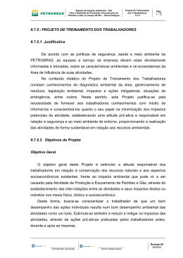 II.7.5 - PROJETO DE TREINAMENTO DOS TRABALHADORES II.7.5