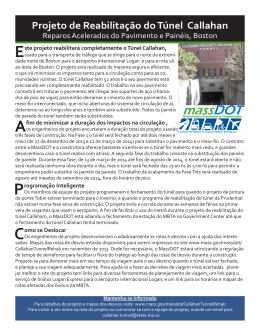 Fact Sheet for the Callahan Tunnel Rehabilitation Project