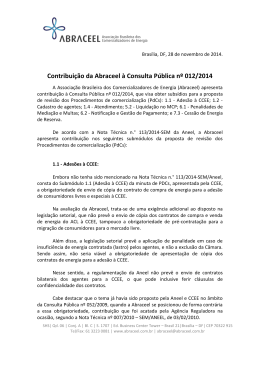 Contribuição da Abraceel à Consulta Pública nº 012/2014
