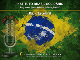 Oficina de radialismo - Instituto Brasil Solidário