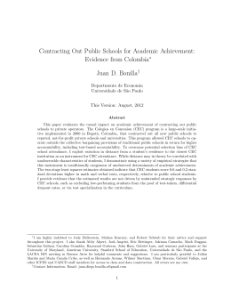 Contracting Out Public Schools for Academic Achievement