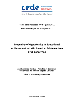 Inequality of Opportunity in Educational Achievement in Latin America
