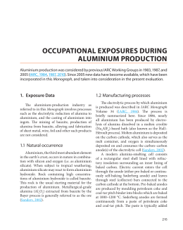occupational exposures during aluminium production