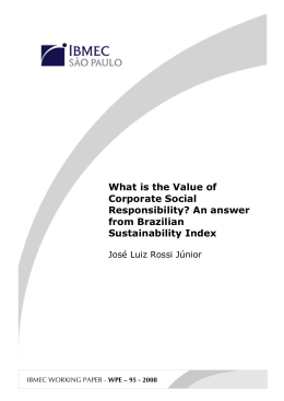 What is the Value of Corporate Social Responsibility?