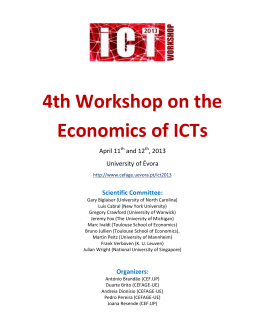 Program final - 4th Workshop on the Economics of ICTx