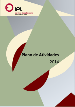 Plano de Atividades 2014 - Instituto Politécnico de Leiria