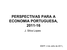 perspectivas para a economia portuguesa, 2011-16