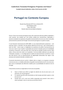 Cabral, R. (2013). "Portugal no Contexto Europeu". - iscte-iul