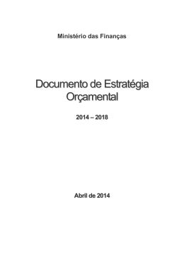 Documento de Estratégia Orçamental (DEO)