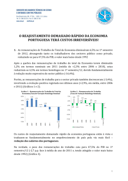 o reajustamento demasiado rápido da economia portuguesa