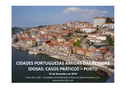 Cidades Portuguesas Amigas das Pessoas Idosas: Casos Práticos