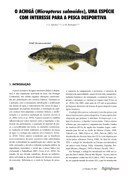 O ACHIGÃ (Micropterus salmoides), UMA ESPÉCIE COM INTERESSE PARA A