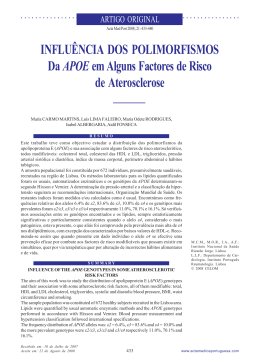 Influence of the APOE genotypes in some atherosclerotic risk factors.