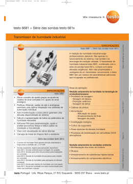 Catálogo Transmissores de humidade testo 6681