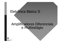 Slides de Eletrônica Básica II: Circuitos Baseados em Transistores