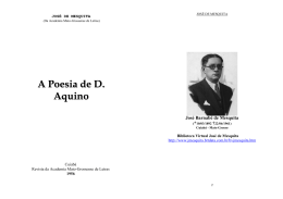 A Poesia de Dom Aquino - Biblioteca Virtual José de Mesquita